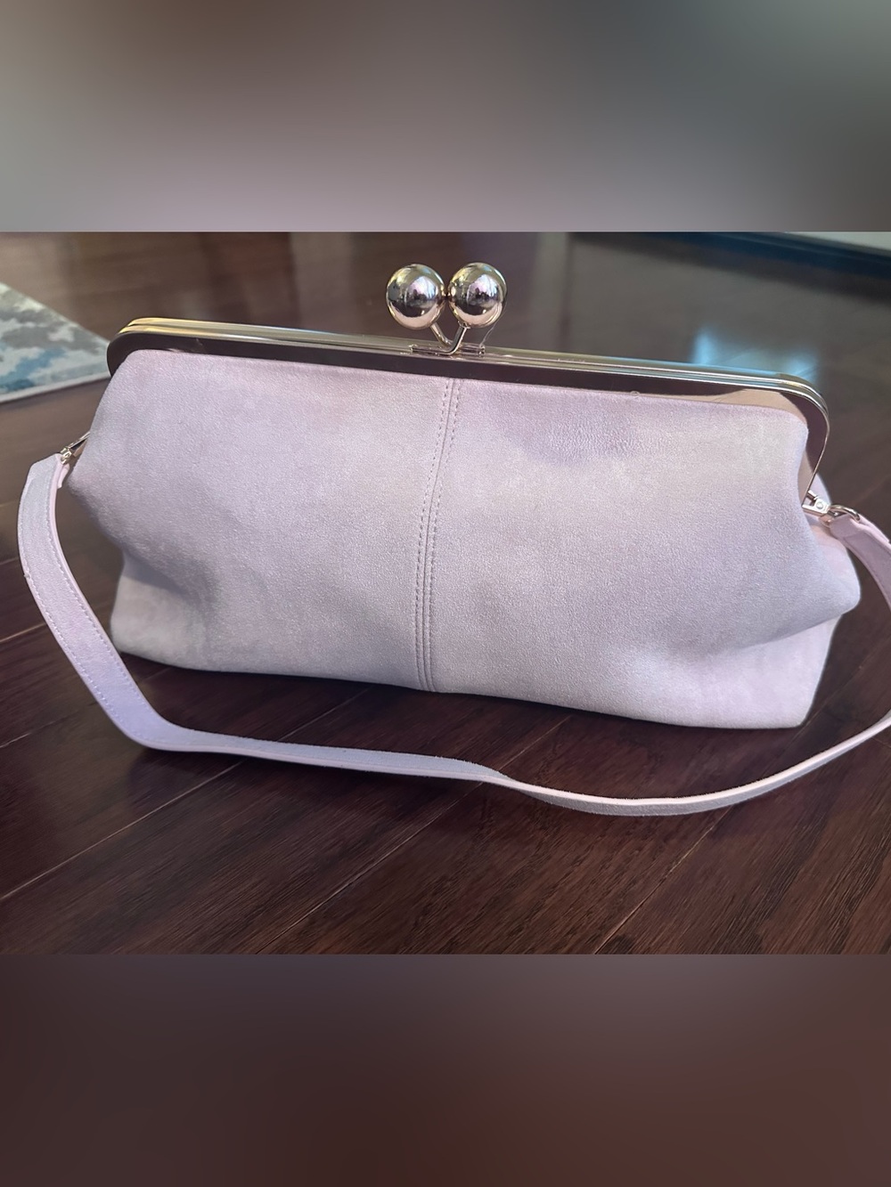 NWOT - A New Day Women’s Clutch Bag in Light Pink with Gold kiss lock